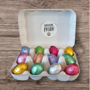 Paaseierdoos gevuld