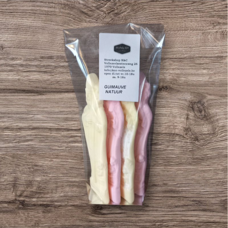 Sint guimauve natuur 15cm per 4st