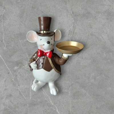 feestmuis met dienblad