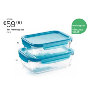 tupperware premiaglass set